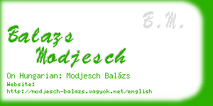 balazs modjesch business card